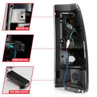 Thumbnail for ANZO 1999-2000 Cadillac Escalade LED Taillights Black Housing Smoke Lens Pair