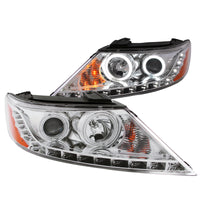 Thumbnail for ANZO 2011-2013 Kia Sorento Projector Headlights w/ Halo Chrome (CCFL)