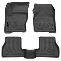 Thumbnail for Husky Liners 2012 Ford Focus (4DR/5DR) WeatherBeater Combo Black Floor Liners