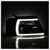 Thumbnail for Spyder 04-08 Ford F-150 Projector Headlights - Light Bar DRL - Black PRO-YD-FF15004V2-LB-BK