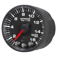 Thumbnail for Autometer Spek-Pro Gauge Nitrous Press 2 1/16in 1600psi Stepper Motor W/Peak & Warn Blk/Blk