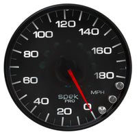 Thumbnail for Autometer Spek-Pro Gauge Speedometer 5in 180 Mph Elec. Programmable Black/Black