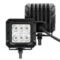Thumbnail for Go Rhino Xplor Bright Series Cube LED Spot Light Kit (Surface/Threaded Stud Mount) 3x3 - Blk (Pair)