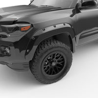 Thumbnail for EGR 16+ Toyota Tacoma w/Mudflap Bolt-On Look Color Match Fender Flares - Set - Black