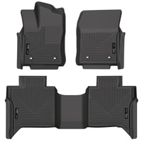 Thumbnail for Husky Liners 2022 Toyota Tundra WeatherBeater CC CrewMax Front & 2nd Seat Floor Liner - Blk