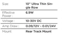 Thumbnail for Go Rhino Xplor Flash Series Sgl Multi Function LED Light Bar (Track Mount) 10in. - Blk