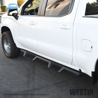 Thumbnail for Westin 2019 Chevrolet Silverado / GMC Sierra 1500 Crew Cab Drop Nerf Step Bars - Textured Black