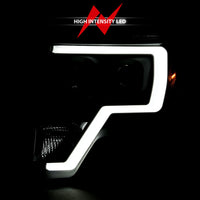 Thumbnail for ANZO 2009-2014 Ford F-150 Projector Light Bar H.L Black Amber