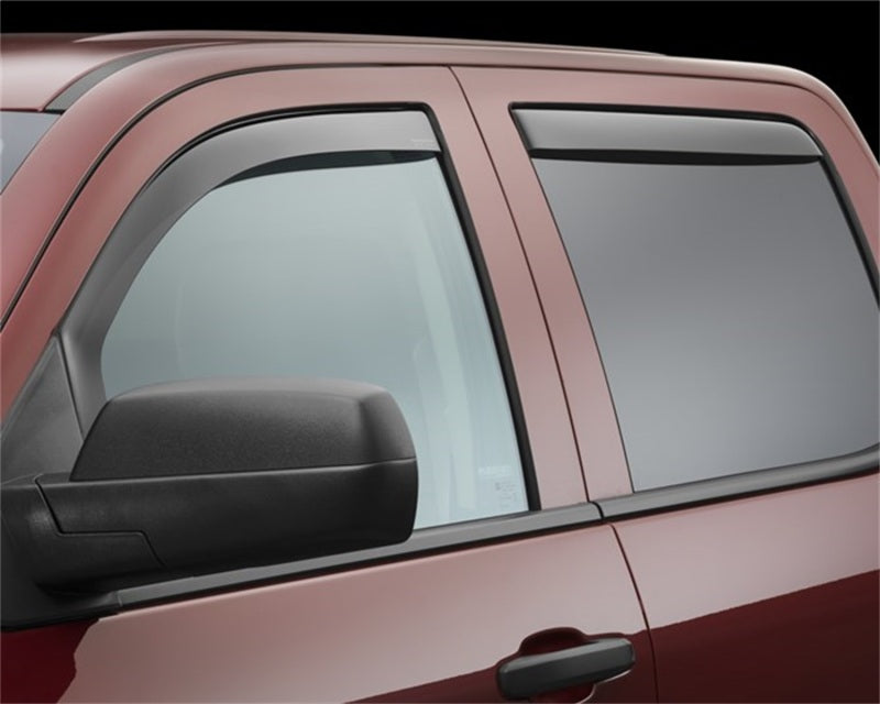 WeatherTech 14+ Chevrolet Silverado 1500 Front and Rear Side Window Deflectors - Dark Smoke