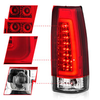Thumbnail for ANZO 1999-2000 Cadillac Escalade LED Taillights Chrome Housing Red/Clear Lens Pair