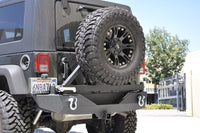 Thumbnail for DV8 Offroad 07-18 Jeep Wrangler JK Rear Bumper w/ Tire Carrier & Tapered Bearing