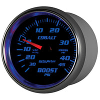 Thumbnail for AutoMeter Gauge Vac/Boost 2-5/8in. 30Inhg-45PSI Mechanical Cobalt