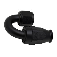 Thumbnail for DeatschWerks 8AN Female Swivel 180-Degree Hose End PTFE (Incl Olive Insert) - Anodized Matte Black