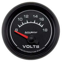 Thumbnail for Autometer Euro-Style 2-1/16in 8-18V Short Sweep Electronic Voltmeter Gauge