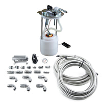 Thumbnail for DeatschWerks 05-19 Yukon/Tahoe/Suburban DW400 Pump Module and Return SS CPE Plumbing Kit