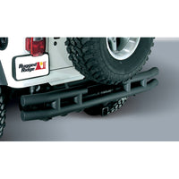 Thumbnail for Rugged Ridge 3-In Dbl Tube Rear Bumper w/ Hitch 87-06 Jeep Wrangler