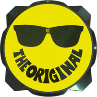 Thumbnail for KC HiLiTES 6in. Hard Cover for Gravity Pro6 LED Lights (Single) - Smiley Face- Yellow/Black KC Logo