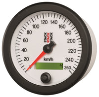 Thumbnail for Autometer Stack Instruments 88MM 0-260 KM/H Programmable Speedometer - White