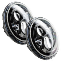 Thumbnail for Oracle 7in High Powered LED Headlights - NO HALO - Black Bezel