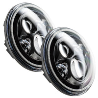 Thumbnail for Oracle 7in High Powered LED Headlights - Black Bezel - Green