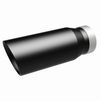 Thumbnail for MagnaFlow Tip Stainless Black Coated Single Wall Round Single Outlet 5in Dia 4in Inlet 13in L