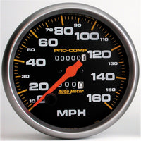 Thumbnail for AutoMeter Gauge Speedometer 5in. 160MPH Mechanical Pro-Comp