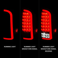 Thumbnail for ANZO 05-15 Toyota Tacoma Full LED Tail Lights w/Light Bar Sequential Black Housing Smoke Lens