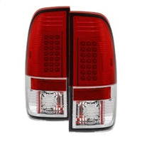Thumbnail for Spyder Ford F150 side 97-03/F250/350 Duty 99-07 LED Tail Lights Red Clear ALT-YD-FF15097-LED-RC