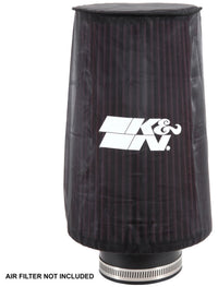 Thumbnail for K&N Universal Round Tapered Filter Wrap - Black - 6in Base ID x 4.625in Top ID x 9in Height