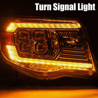 Thumbnail for AlphaRex 05-11 Toyota Tacoma NOVA LED Projector Headlights Plank Style Chrome w/Activation Light/DRL