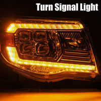 Thumbnail for AlphaRex 05-11 Toyota Tacoma NOVA LED Projector Headlights Plank Style Black w/Activation Light/DRL