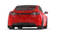 Thumbnail for Rally Armor 21-24 Tesla Model S / S Plaid Black UR Mud Flap w/Red Logo