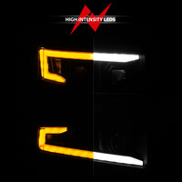Thumbnail for ANZO 19-22 Chevrolet Silverado 1500 LED Proj HL w/Lgt Bar SwBk Seq. Blk w/In. Light - Passenger Side