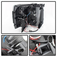 Thumbnail for Spyder Chevy Silverado 1500/2500 07-13 Projector Headlights LED Halo LED Blk Smke PRO-YD-CS07-HL-BSM