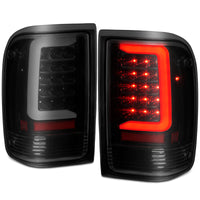 Thumbnail for ANZO 1993-1997 Ford  Ranger LED Tail Lights w/ Light Bar Black Housing Smoked Lens