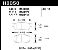 Thumbnail for Hawk 90-01 Acura Integra (excl Type R) / 98-00 Civic Coupe Si Performance Ceramic Street Rear Brake
