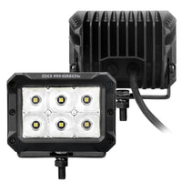Thumbnail for Go Rhino Xplor Bright Series Rectangle LED Spot Light Kit (Surface/Thread Stud Mnt) 4x3 - Blk (Pair)