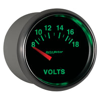 Thumbnail for Autometer GS 52mm 8-18 Volts Short Sweep Electronic Voltmeter Gauge
