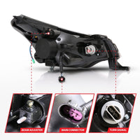 Thumbnail for ANZO 2008-2011 Ford Focus Projector Headlights Black