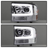 Thumbnail for Spyder 99-04 Ford F-250 Super Duty Light Bar Projector Headlights - Chrome (PRO-YD-FF25099V2-LB-C)