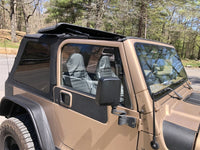 Thumbnail for Rampage 18-21 Jeep Wrangler (JL) Unlimited Frameless TrailView Fastback Soft Top Kit - Black Diamond