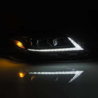 Thumbnail for AlphaRex 11-21 Toyota Sienna LUXX LED Proj Headlights Plank Style Black w/Seq Signal/DRL