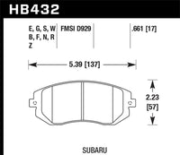 Thumbnail for Hawk 03-05 WRX / 08 WRX / 09 Legacy 2.5i NA ONLY D929 HPS Street Front Brake Pads