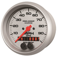 Thumbnail for Autometer Marine Silver 3-3/8in 100MPH GPS Speedometer Gauge