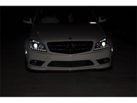 Thumbnail for Spyder Mercedes Benz C-Class 08-11 Projector Headlights Halogen - DRL Blk PRO-YD-MBW20408-DRL-BK