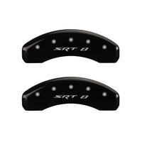 Thumbnail for MGP 4 Caliper Covers Engraved Front & Rear SRT8 Black finish silver ch