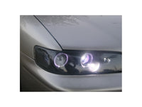Thumbnail for Spyder Honda Accord 94-97 1PC Projector Headlights LED Halo Amber Reflctr Blk PRO-YD-HA94-AM-BK