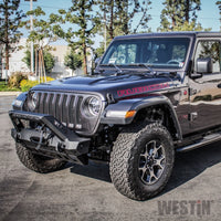 Thumbnail for Westin 18-19 Jeep Wrangler JL Stubby Front Bumper - Textured Black