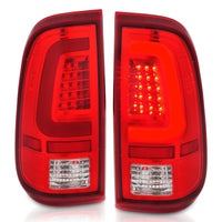 Thumbnail for ANZO 2008-2016 Ford F-250 LED Taillights Chrome Housing Red/Clear Lens (Pair)