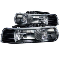 Thumbnail for ANZO 1999-2002 Chevrolet Silverado 1500 Crystal Headlights Black